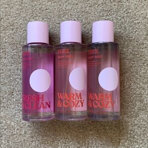 PINK Victoria's Secret Fresh & Clean and Warm & Cozy Body Mists